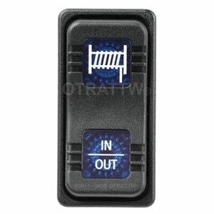 OTRATTW Carling Tech Contura X Rocker Switch, Polaris, WINCH IN/OUT, BLUE LENS - Bild 1 von 4