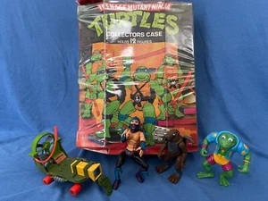 1988 Teenage Mutant Ninja Turtles Action Figures + Case TMNT Shredder Splinter - Picture 1 of 24