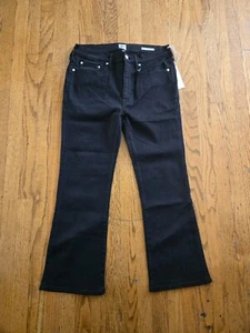 Pantalones de mezclilla Edwin negros Cassia mini bota tiro medio recortados bootcut talla 30 - Imagen 1 de 8