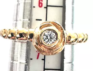 SEHR SELTEN UND RARITÄT!! Pandora Ring 14K Gold Blüte mit Diamant - 150106D Größe 7 - Bild 1 von 13