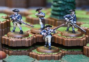 Heroscape: 4th Massachusetts Line (4 Figuren und 1 Battle Card) sehr guter Zustand - Bild 1 von 3