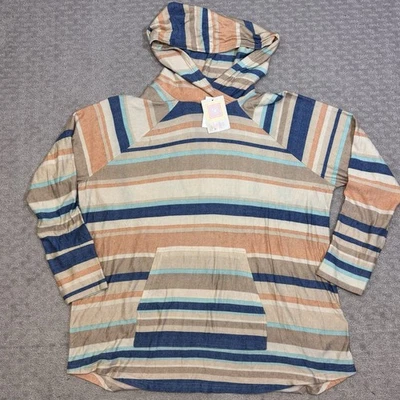 Sudadera con Capucha LuLaRoe Mujer Ámbar Talla Grande 3X Gran Tamaño Playa Colores Suave NUEVA Foto 1 de 4