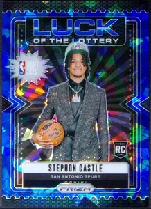2024-25 Panini Prizm Stephon Castle #12 RC Luck Of The Lottery Blue Ice 46/125 - Picture 1 of 2