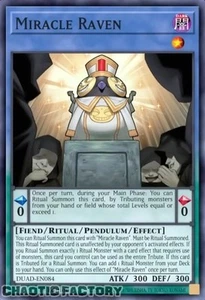 YUGIOH DUAD-EN084 Miracle Raven Common 1st Edition NM - Picture 1 of 1