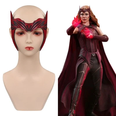 Алая ведьма маска косплей PU маска шлем маскарад Хэллоуин комиксов вечеринки реквизит - Изображение 1 из 4