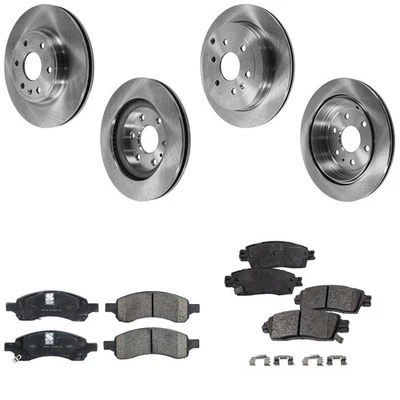 Kit de disco de freno y pastillas para Chevrolet Traverse Buick Enclave 2011 delantero y trasero Foto 1 de 4