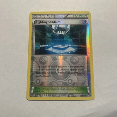 Pokemon TCG Card 2014 XY Furious Fists - Fighting Stadium 90/111 Reverse Holo - Image 1 of 4