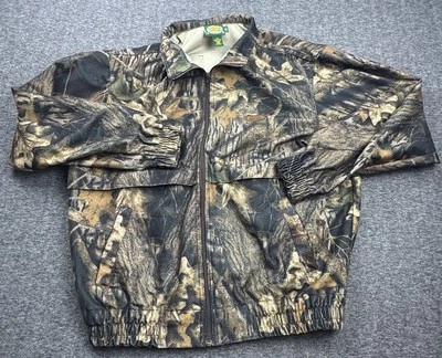 Cabelas Mossy Oak Break-Up Camo Full Zip Jacket Shell Mens Sz L Regular Hunting - Image 1 of 4