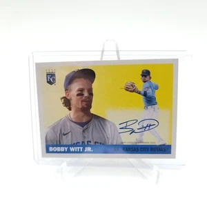 2025 TOPPS HERITAGE BASEBALL BOBBY WITT JR AUTO SP 55 TOPPS RETRO 87/200 ROYALS - Picture 1 of 2
