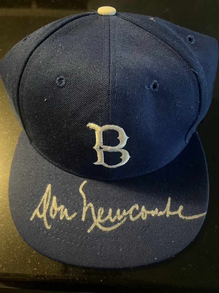 Don Newcombe Signed Brooklyn Dodgers Fitted Hat Cap MVP CY Young - Image 1 of 1