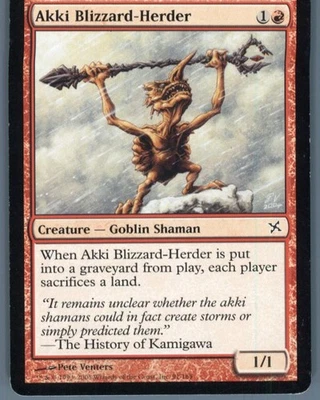 Magic the Gathering MTG Betrayers of Kamigawa Akki Blizzard-Herder #91 - Image 1 of 2
