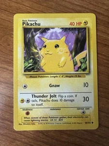 Pikachu | Base Set 58/102 | Common Non-Holo Pokémon Card | Unlimited | NM - Picture 1 of 2