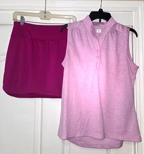 Pre owned Greg Norman & Champion Pink Tank & Skirt Set Medium - Picture 1 of 9