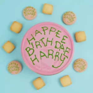 Harry Potter HAPPEE BIRTHDAE Birthday Cake Cookie Tin Box Warner Bros TOKYO NEW - Picture 1 of 8