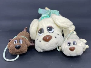 POUND PUPPIES  Wiggle N Walk Pull Behind  7 " Dog  &  3" Puppy's 1996 Vintage - Picture 1 of 20