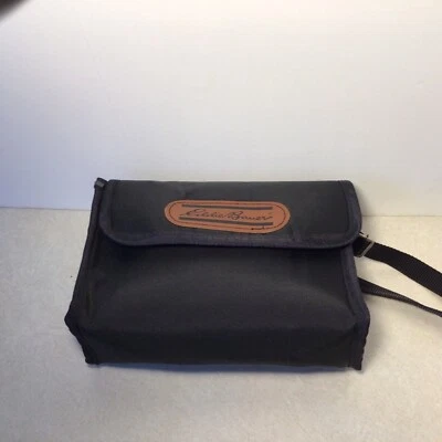 Bolso de hombro EDDIE BAUER azul marino aislado negro de nailon Foto 1 de 4