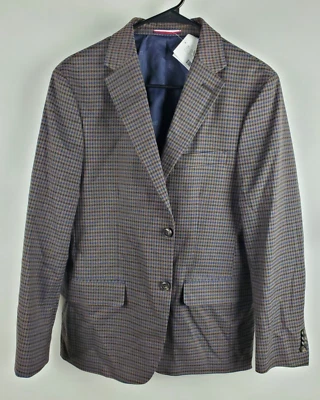 $295 Tommy Hilfiger Para Hombre Marrón Cuadros Ajuste Moderno Blazer Abrigo Deportivo Talla 38S Foto 1 de 4