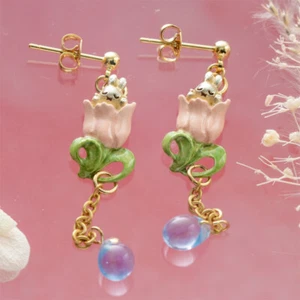 Miffy Parnato Pock Collaboration Tulip and Miffy Earrings - Picture 1 of 4