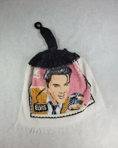Vintage Elvis Presley Briefmarke Waschlappen Bad Küchentuch gehäkelt  - Bild 1 von 5