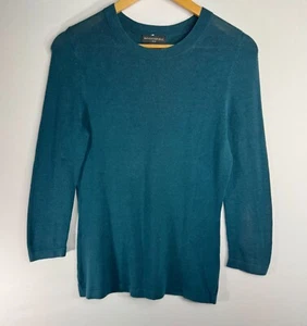 Banana Republic Women’s Small Teal Crew Neck Merino Wool Blend Sweater size XS - Picture 1 of 3
