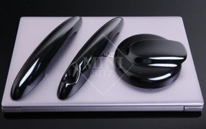 UK STOCK Combo NEGRO BRILLANTE Tapa de gasolina y cubiertas de manija de puerta para MINI R56 Cooper S - Imagen 1 de 1
