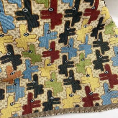 Cute Dog Jacquard Tapestry Upholstery Decorative Fabric for Sewing Kids DIY BTHY - Image 1 of 4