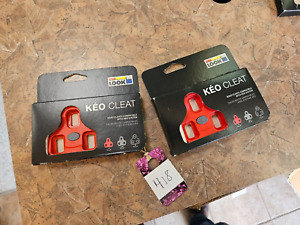 2 Pairs of Look Keo Red Cleats