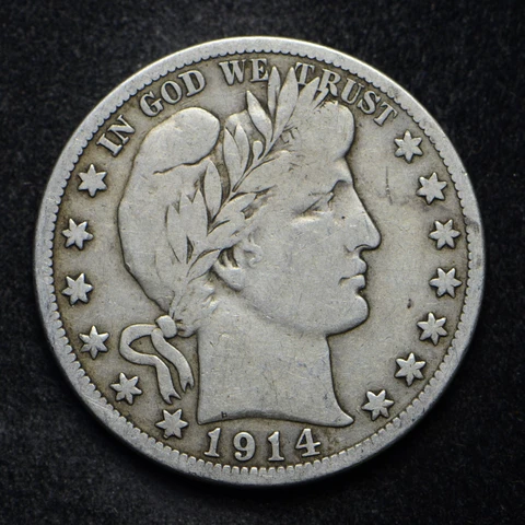 1914-S Barber Silver Half Dollar (cn11370) Cover