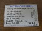 12/08/1995 Ticket: West Bromwich Albion v Charlton Athletic (Slight fold)