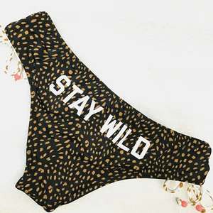 M Victoria's Secret Swim Bikinihose Stay Wild Cheetah Print verstellbar Damen - Bild 1 von 6