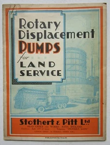 1944 Stothert & Pitt Engineers BATH Pumping Machinery LARGE FOLDING POSTER pumps - Picture 1 of 10
