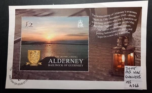 GB Alderney 2005 Commemorative Stamps~War Evacuees M/S~Set~VFU on piece ~ex fdc - Picture 1 of 1