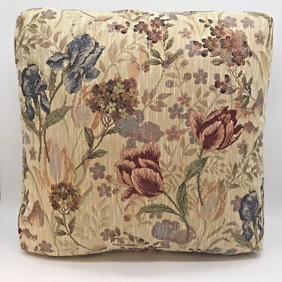Lazy Boy Floral Tapestry Throw Pillow Accent Sofa Upholstery Decor Cushion 16" - Image 1 of 4