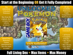 Auténtico Pokémon Amarillo Desbloqueado, Todos 151 Legales + Extra, Máximo Artículos Dinero GBC - Imagen 1 de 5