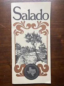 Vintage 1972 Salado Texas Historic Fold Out Map Tourism Brochure Bell County - Picture 1 of 9