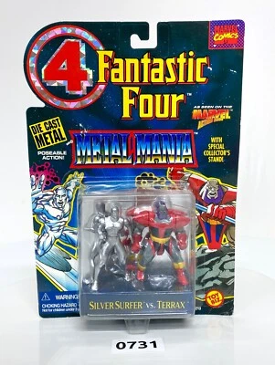 Fantastic Four Metal Mania Silver Surfer vs Terrax Die Cast Metal Marvel 1994 Foto 1 de 4