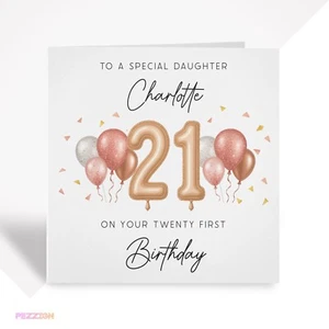 Personalised 21st Birthday Card for Daughter Niece Granddaughter – Gift for Her - Picture 1 of 5