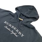 Burberry Men's Embroidered Pullover Hoodie Sweatshirt Black • Medium
