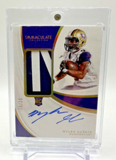 2019 Panini Immaculate Collegiate Gold /25 Myles Gaskin RPA Rookie Patch Auto RC