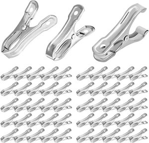 50 PIEZAS Clips de Jardín, Abrazaderas de Invernadero de Acero Inoxidable, Abrazadera de Invernadero de Agarre Fuerte - Imagen 1 de 7
