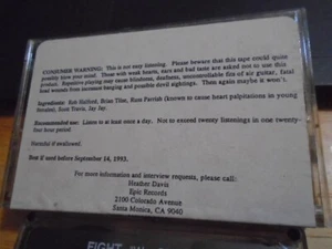 RARE PROMO Fight CASSETTE TAPE War of Words 1993 metal JUDAS PRIEST Rob Halford - Picture 1 of 2
