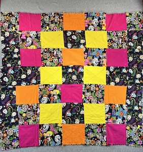 Sugar Skull Patchwork hand made Blanket Tablecloth day of the dead - Picture 1 of 7