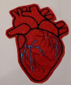Anatomical Heart embroidered patch - Picture 1 of 1