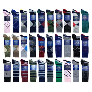 Polo Ralph Lauren Mens Argyle Socks 3 Pairs Crew - Picture 1 of 244
