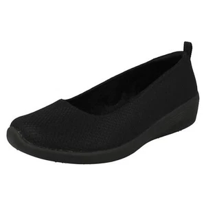 Zapatos de salón sin cordones de tela negra Skechers Arya - Dear Dear 104248 para damas - Imagen 1 de 18