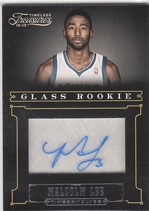 2012/13 Timeless Treasures Glass Rookie Malcolm Lee autograph 12/25 Timberwolves - Picture 1 of 2
