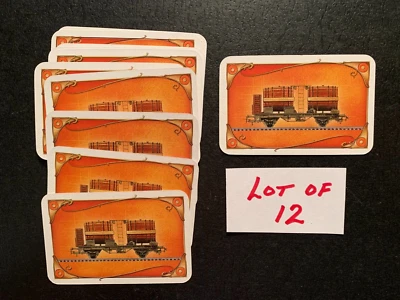 Ticket To Ride Freight ORANGE TRAIN CARDS Lot of 12 DAYS OF WONDER Free Shipping - Image 1 of 3
