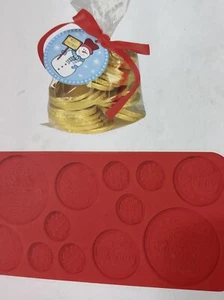 Molde de silicona para monedas fabricación de dulces bolsas de fiesta de Navidad etiqueta de regalo envoltura de papel de aluminio - Imagen 1 de 4