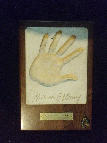 GERRY COONEY ~ Boxing Plaster Cast Hand Print Plaque Autograph AUTO Cover