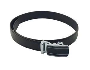 Men’s Designer Leather Dress Belt With Sliding Automatic Buckle Brown L 38-40" - Picture 1 of 2
